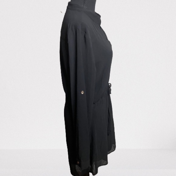 Liberty Love Chiffon Long Sleeve Tie- Front Waist Large Dress - Picture 2 of 12